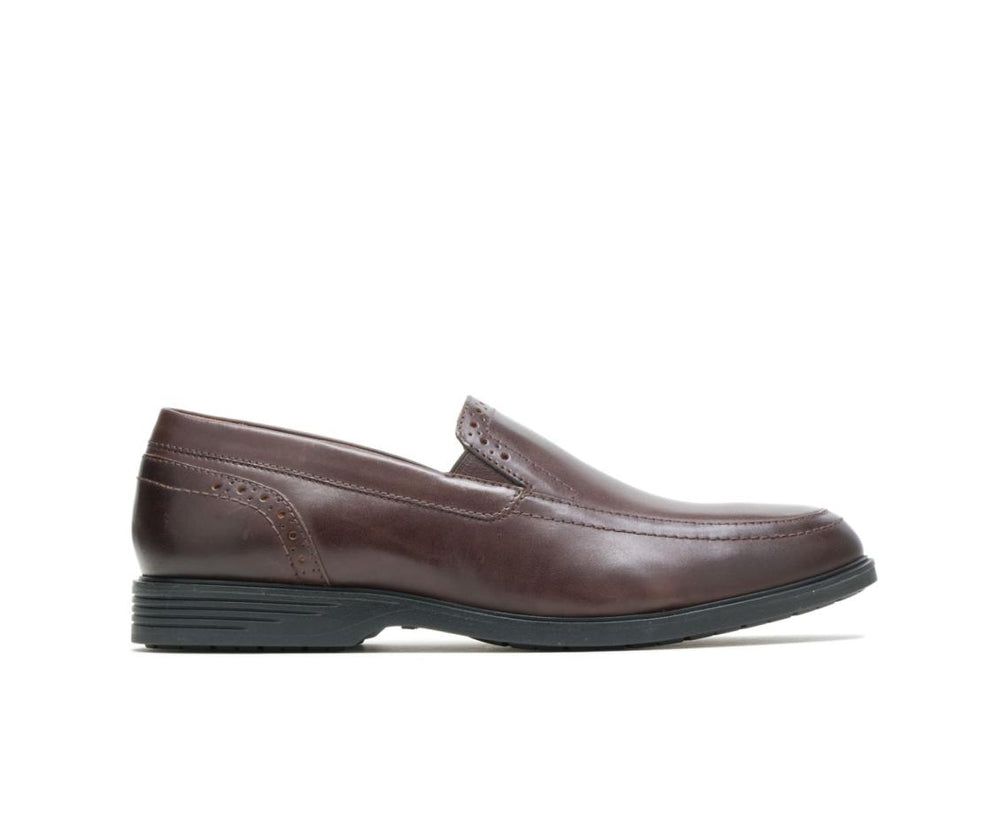 Men Slip-Ons | Hush Puppies Shepsky Slip-On Dark Brown Leather