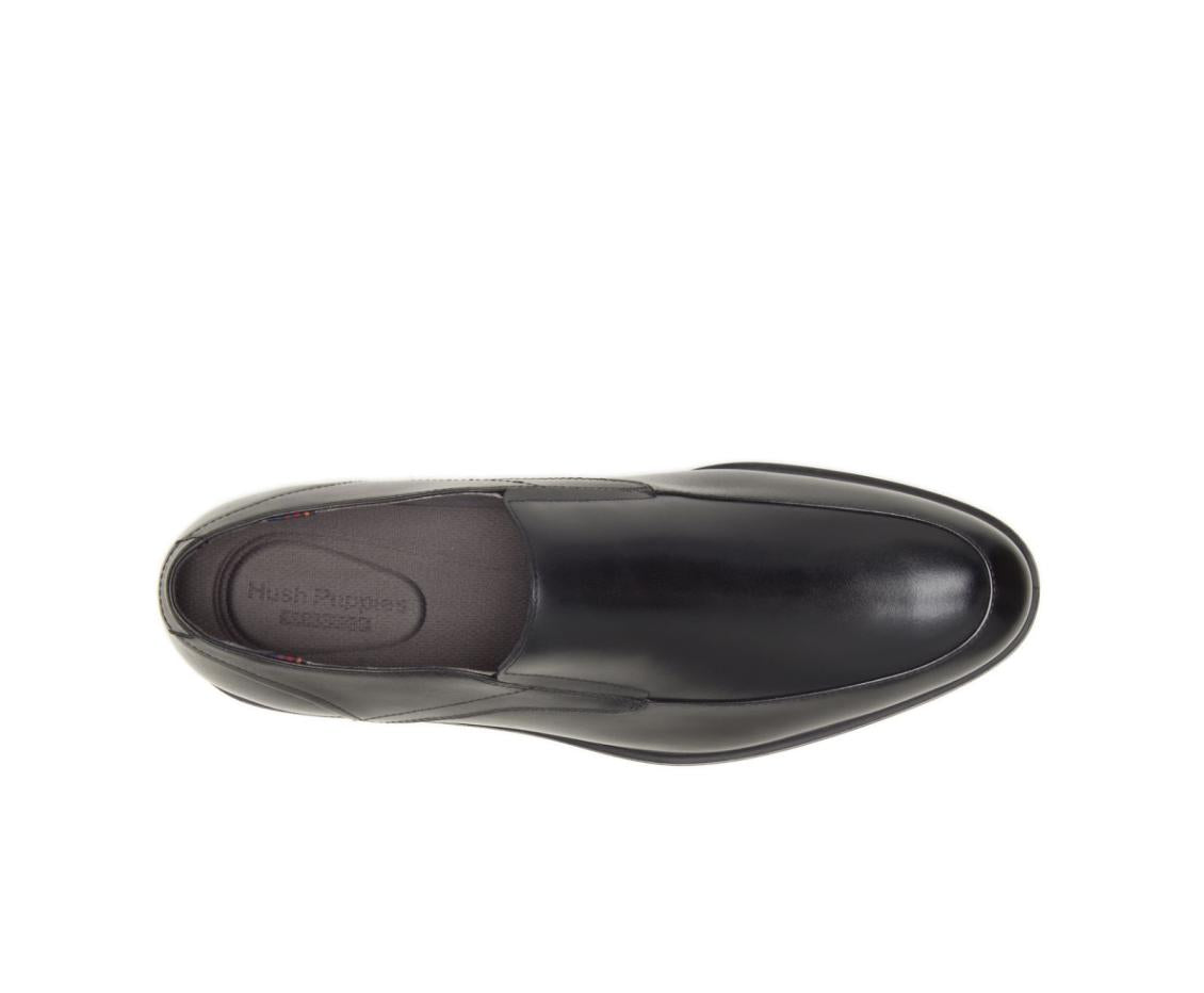 Men Slip-Ons | Hush Puppies Turner Mt Slip-On Black Wp Leather