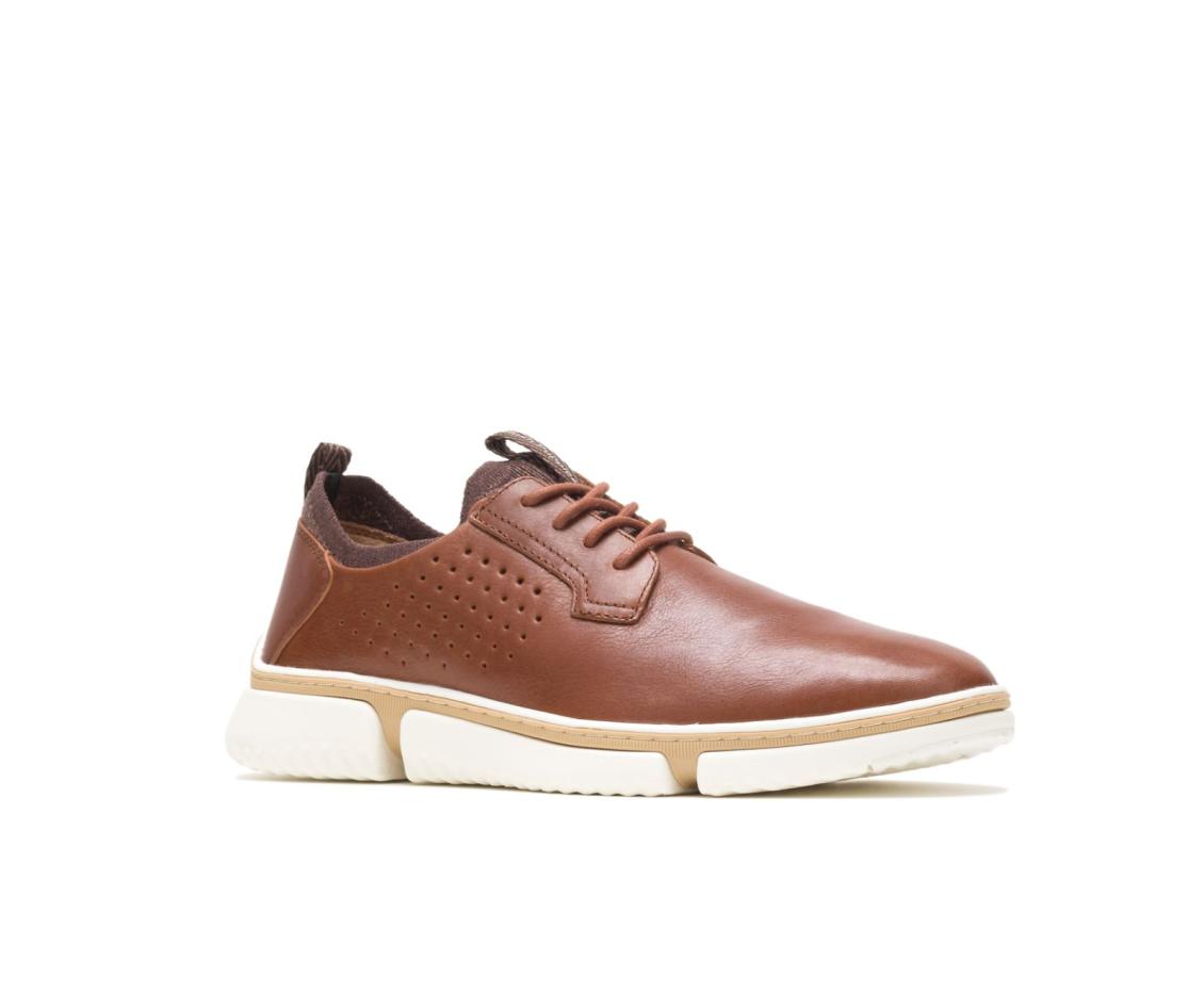 Men Sneakers | Hush Puppies Bennet Plain Toe Oxford Cognac Leather