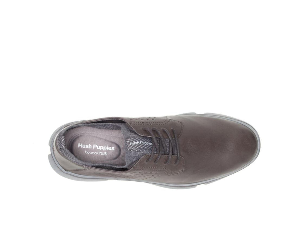 Men Sneakers | Hush Puppies Bennet Plain Toe Oxford Dark Grey Leather