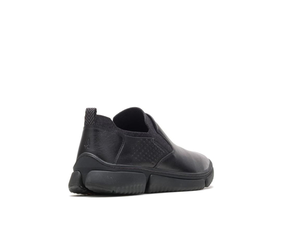 Men Sneakers | Hush Puppies Bennet Plain Toe Slip-On Black Leather