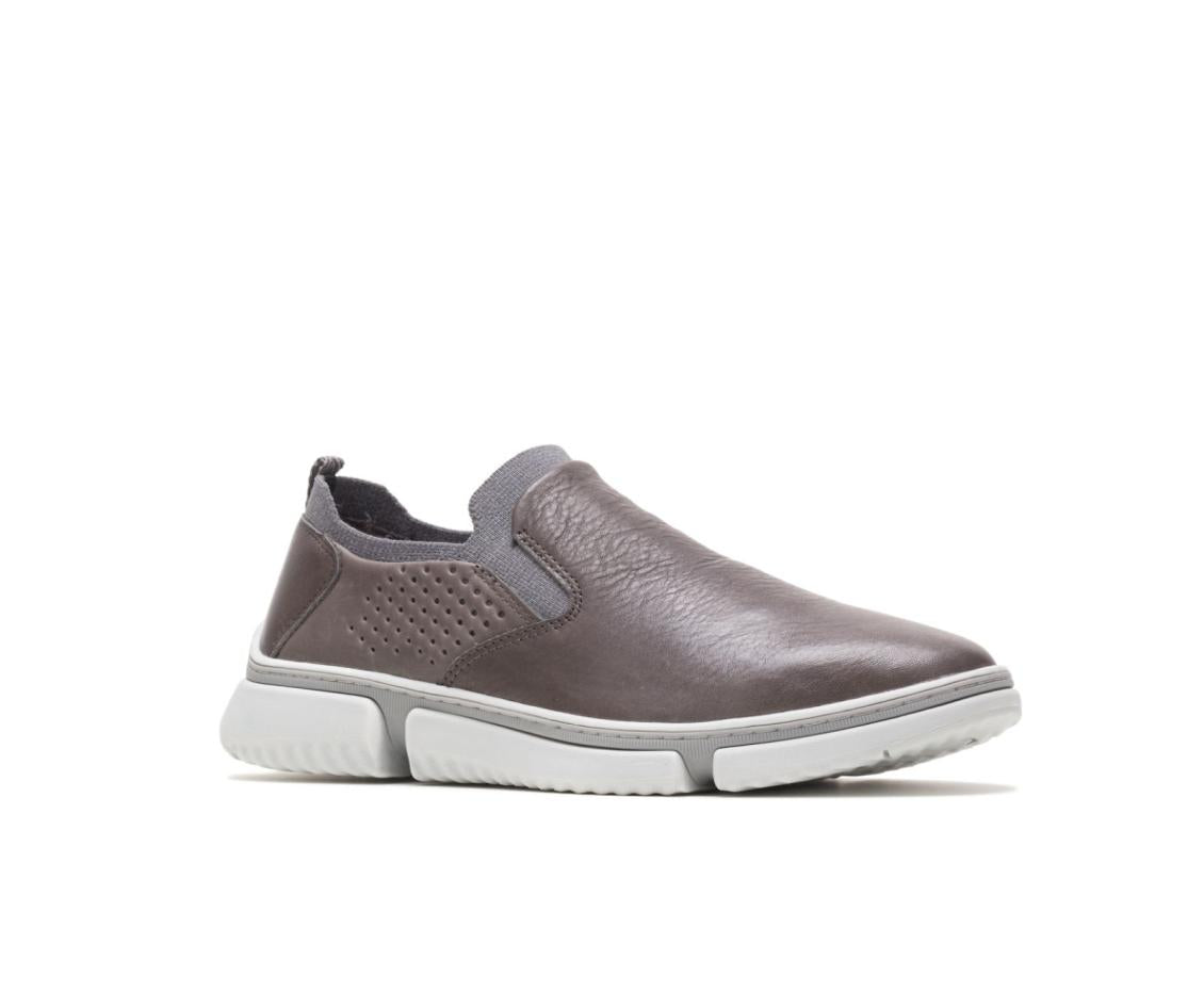 Men Sneakers | Hush Puppies Bennet Plain Toe Slip-On Dark Grey Leather