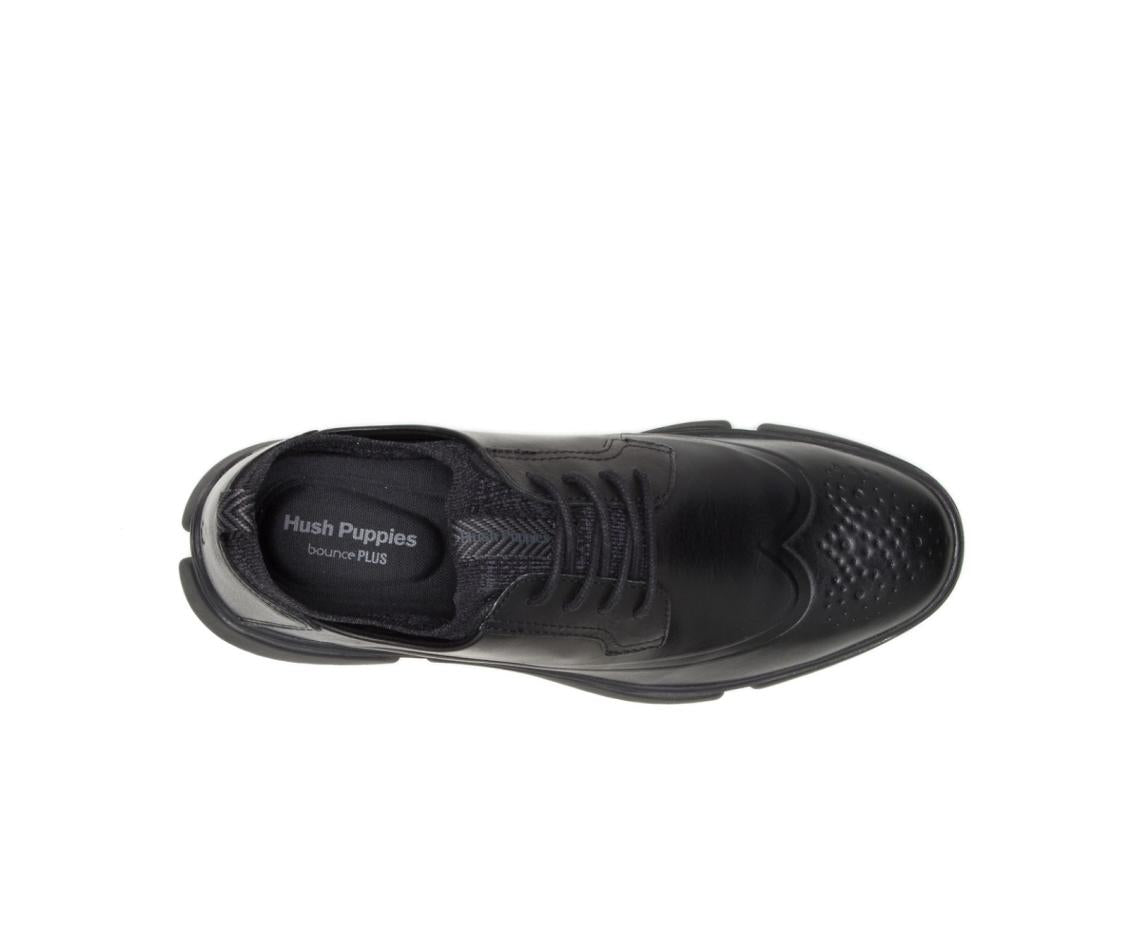 Men Sneakers | Hush Puppies Bennet Wingtip Oxford Black Leather
