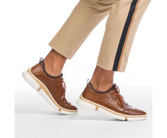 Men Sneakers | Hush Puppies Bennet Wingtip Oxford Cognac Leather