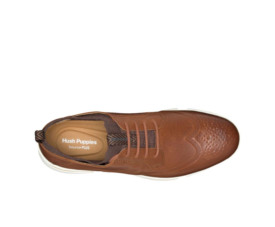 Men Sneakers | Hush Puppies Bennet Wingtip Oxford Cognac Leather
