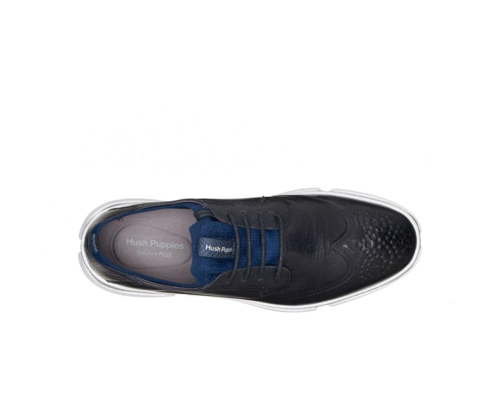Men Sneakers | Hush Puppies Bennet Wingtip Oxford Navy Leather