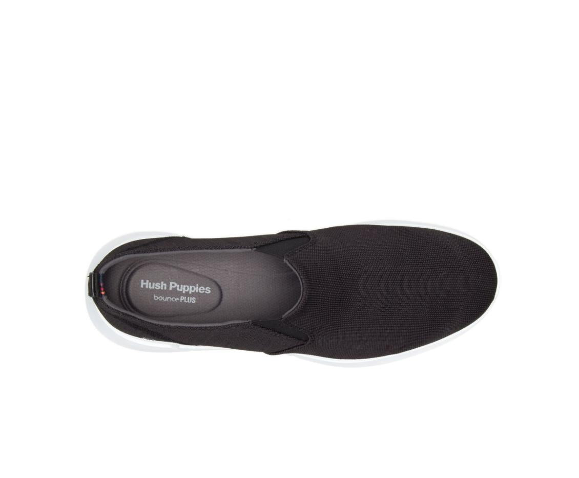 Men Sneakers | Hush Puppies Cooper Slip-On Black Heathered/white Outsole