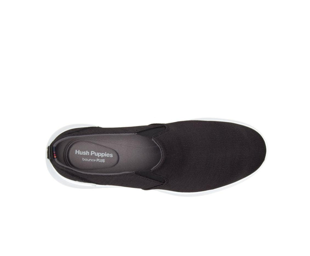 Men Sneakers | Hush Puppies Cooper Slip-On Black Heathered/white Outsole