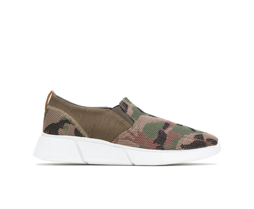 Men Sneakers | Hush Puppies Cooper Slip-On Olive Camo Knit