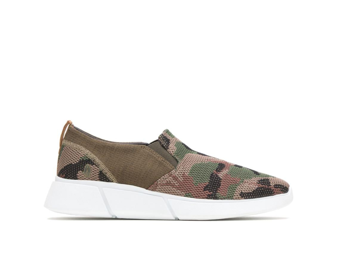 Men Sneakers | Hush Puppies Cooper Slip-On Olive Camo Knit