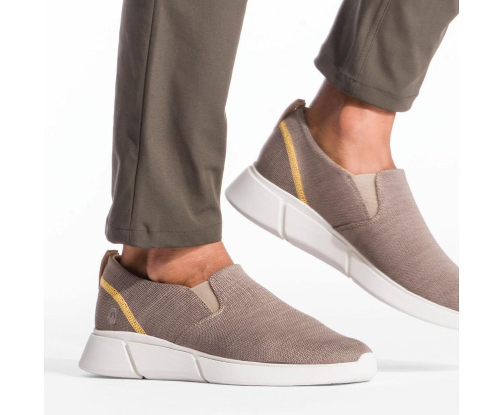 Men Sneakers | Hush Puppies Cooper Slip-On Olive Camo Knit