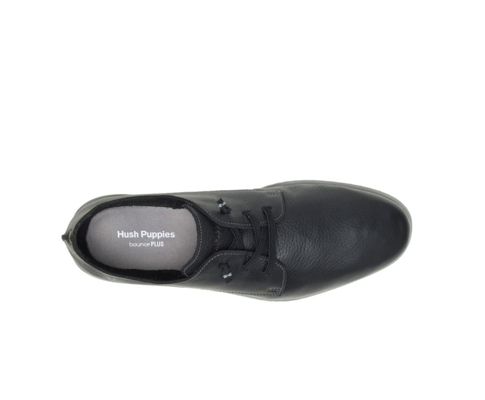 Men Sneakers | Hush Puppies Everyday Lace Up Black Leather