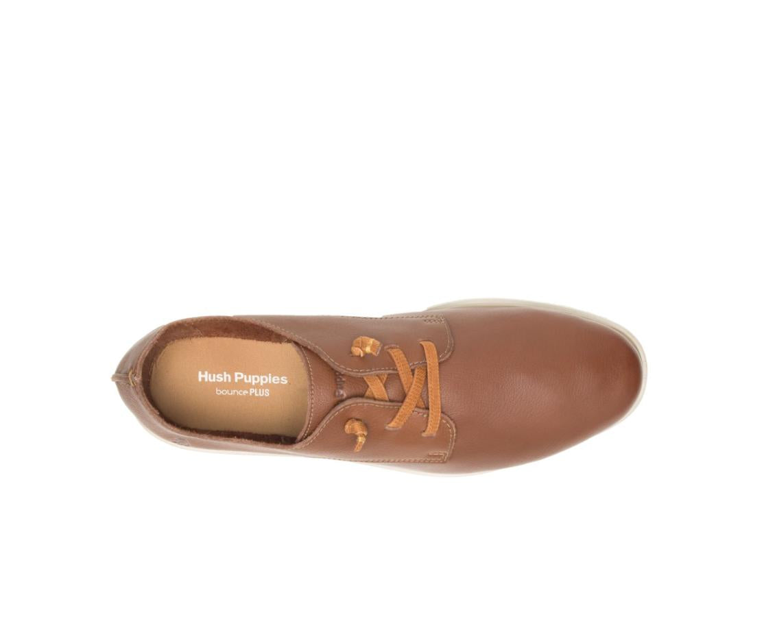 Men Sneakers | Hush Puppies Everyday Lace Up Cognac Leather