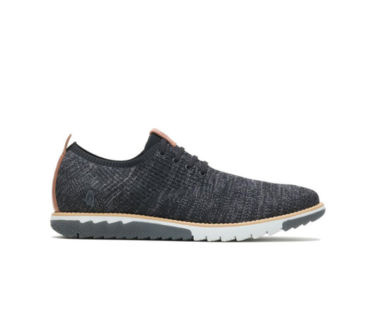 Men Sneakers | Hush Puppies Expert Knit Plain Toe Oxford Black Textile