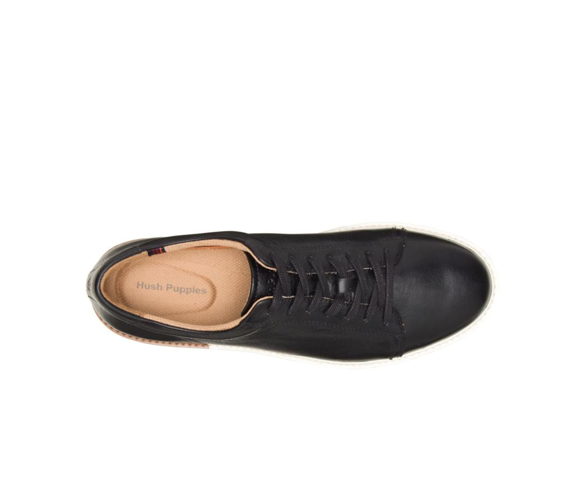 Men Sneakers | Hush Puppies Heath Sneaker Black Leather