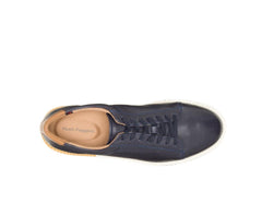 Men Sneakers | Hush Puppies Heath Sneaker Navy Leather
