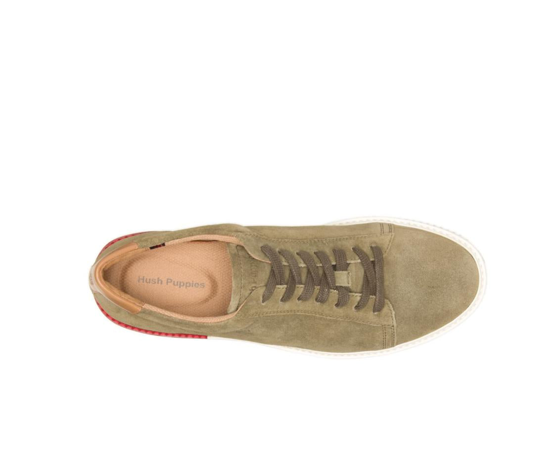 Men Sneakers | Hush Puppies Heath Sneaker Olive Suede