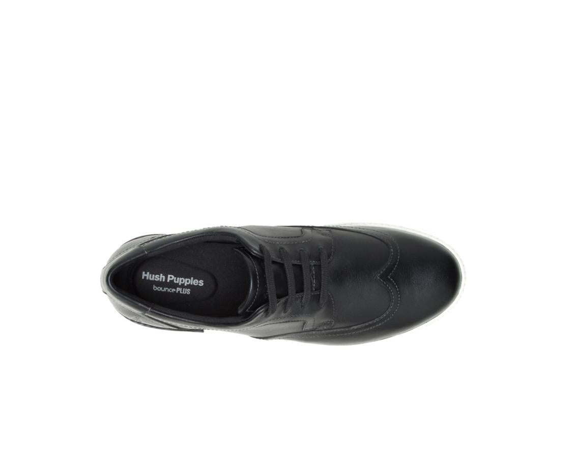 Men Sneakers | Hush Puppies Heath Wingtip Oxford Black Leather