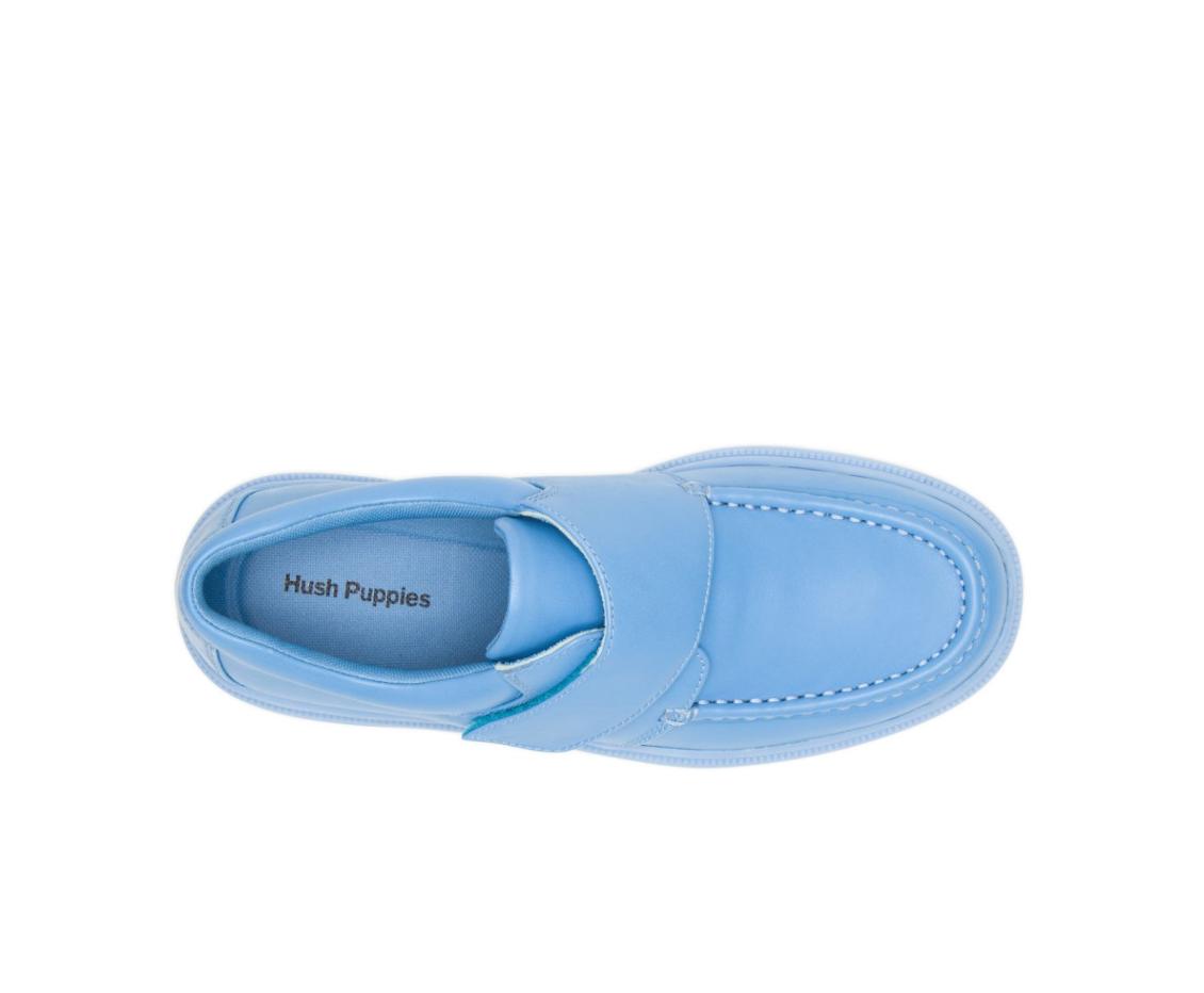 Men Walking Shoes | Hush Puppies Gil Surf Blue Leather