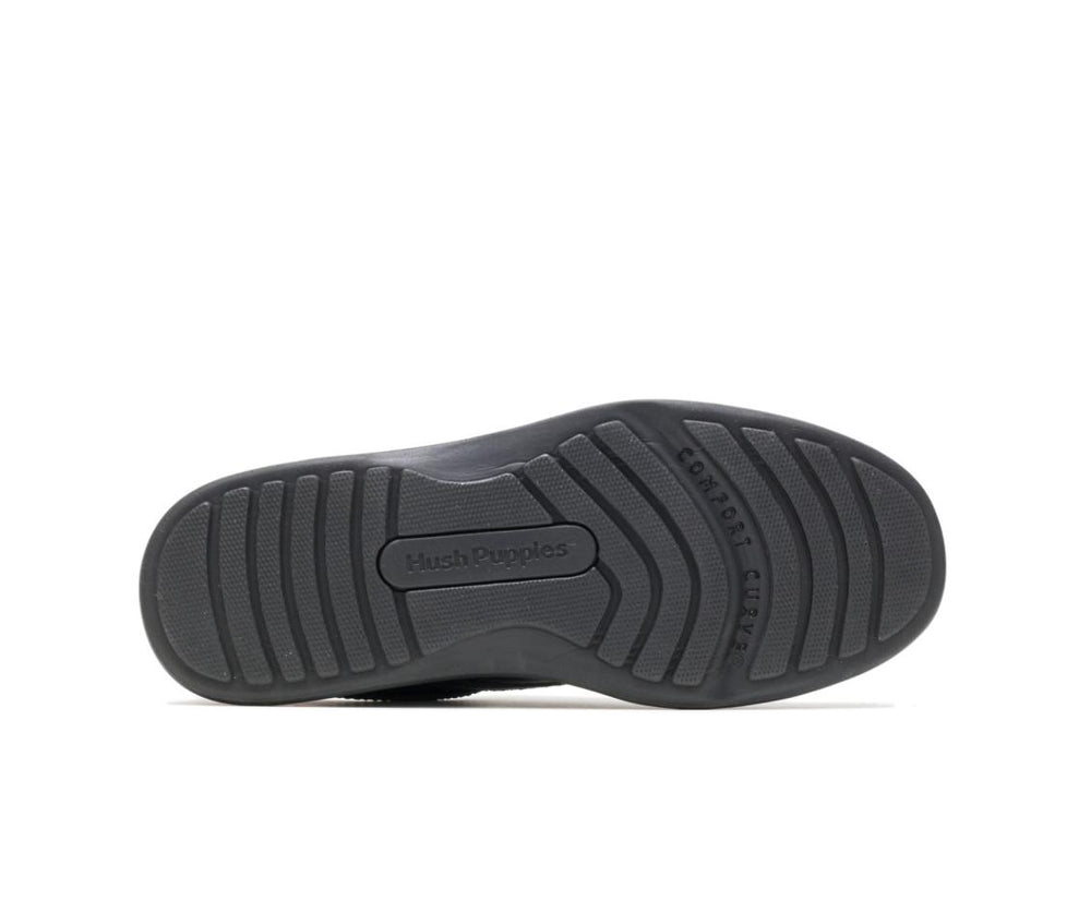 Men Walking Shoes | Hush Puppies Glen Black Leather