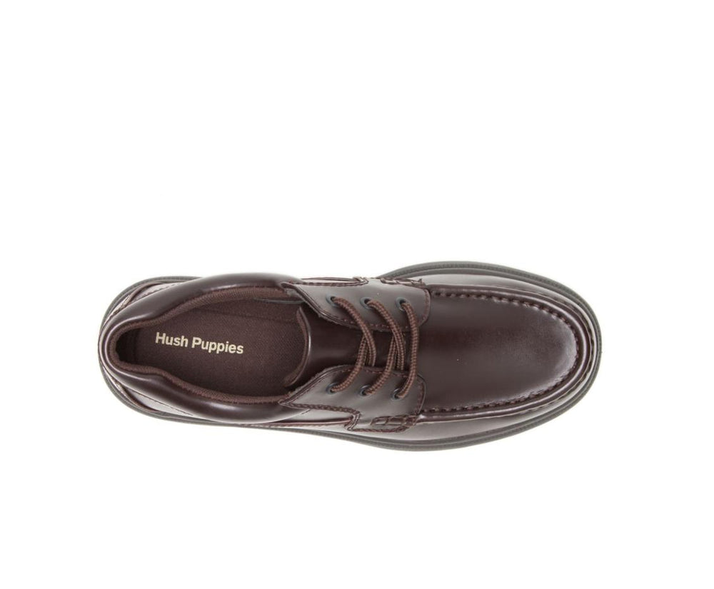 Men Walking Shoes | Hush Puppies Gus Dark Brown Pull-up Leather