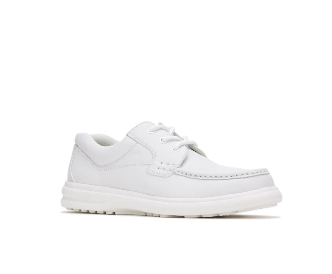 Men Walking Shoes | Hush Puppies Gus White Leather