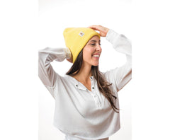 Men/Women Hats | Hush Puppies Knit Beanie Sunshine Yellow