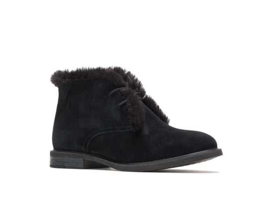 Women Boots | Hush Puppies Bailey Fur Chukka Black Suede