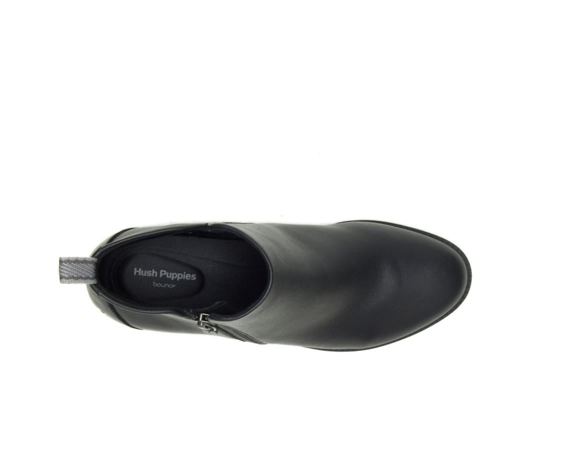 Women Boots | Hush Puppies Hadley Side Zip Boot Black Leather
