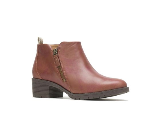 Women Boots | Hush Puppies Hadley Side Zip Boot Cognac Leather