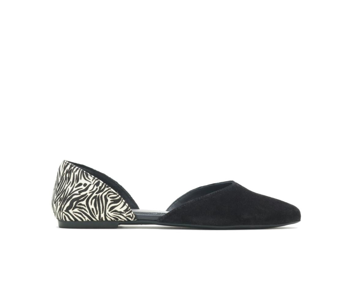 Women Flats &amp; Slip-Ons | Hush Puppies Sadie D'Orsay Black Suedezebra