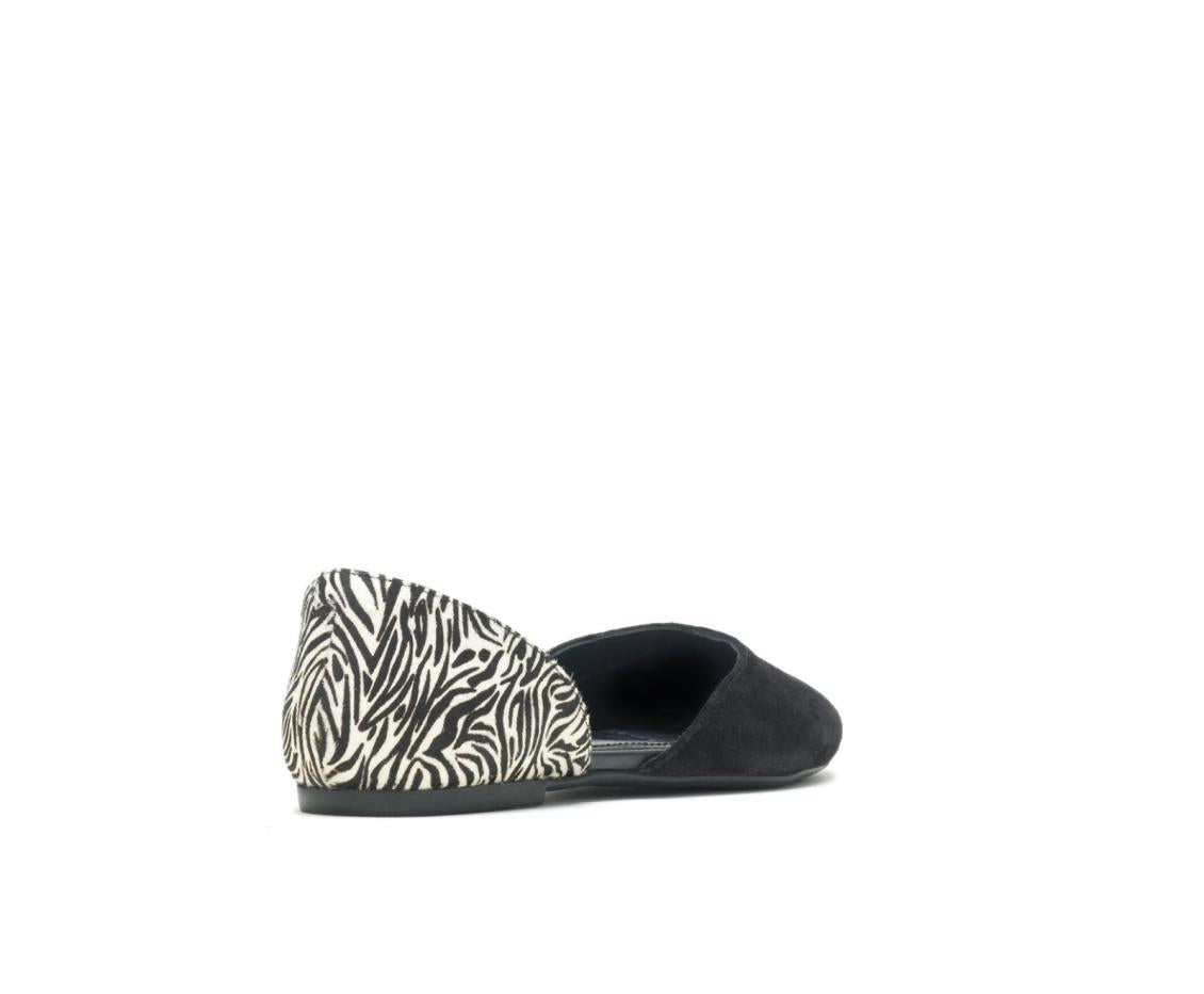 Women Flats &amp; Slip-Ons | Hush Puppies Sadie D'Orsay Black Suedezebra