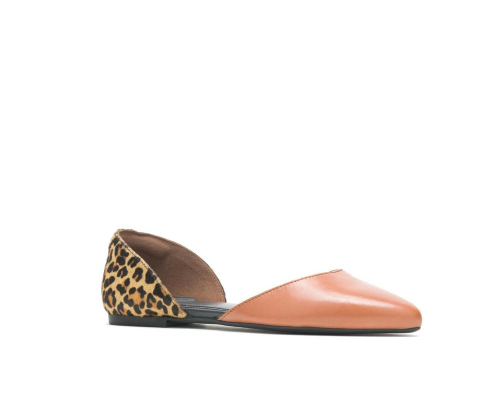 Women Flats &amp; Slip-Ons | Hush Puppies Sadie D'Orsay Tan Leathercheetah