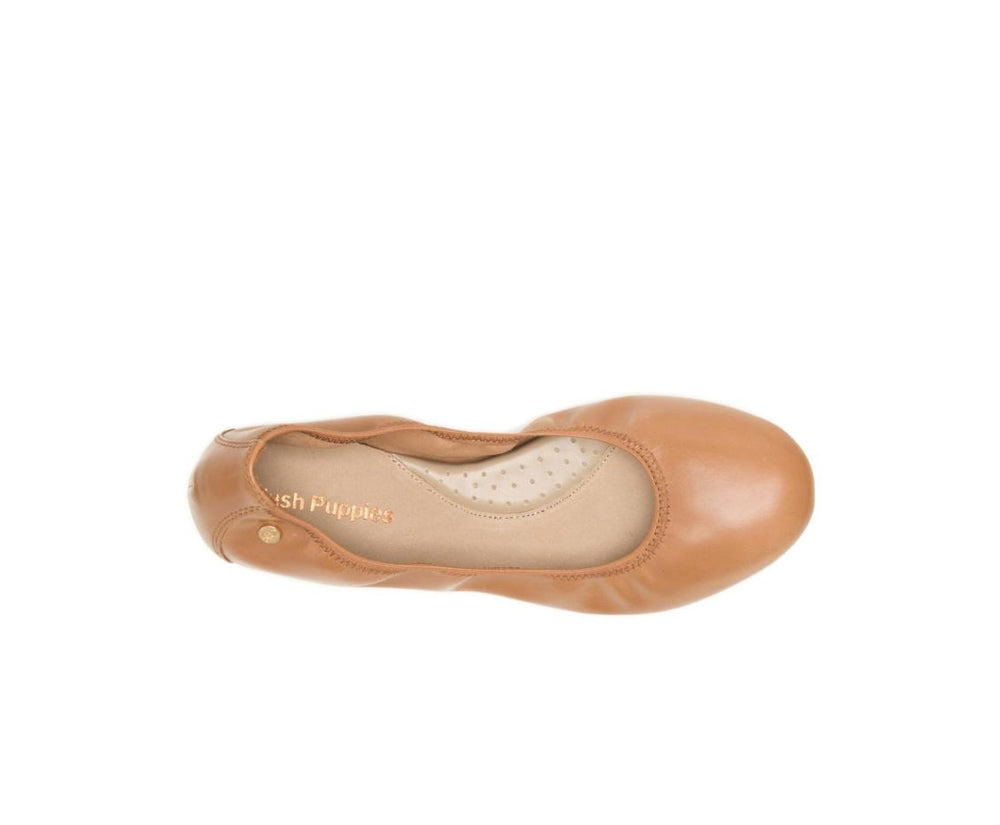 Women Flats &amp; Slip-Ons | Hush Puppies Chaste Ballet Cognac Leather