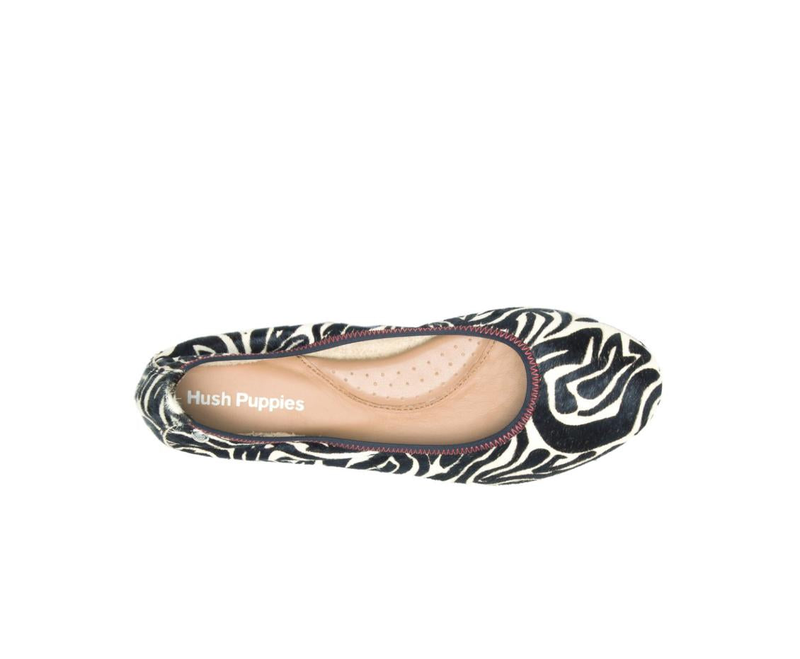 Women Flats &amp; Slip-Ons | Hush Puppies Chaste Ballet Zebra Calf Hair