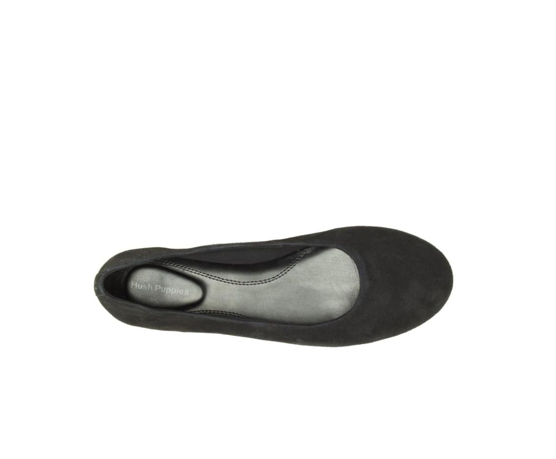 Women Flats &amp; Slip-Ons | Hush Puppies Kendal Ballet Perfect Fit Black Suede