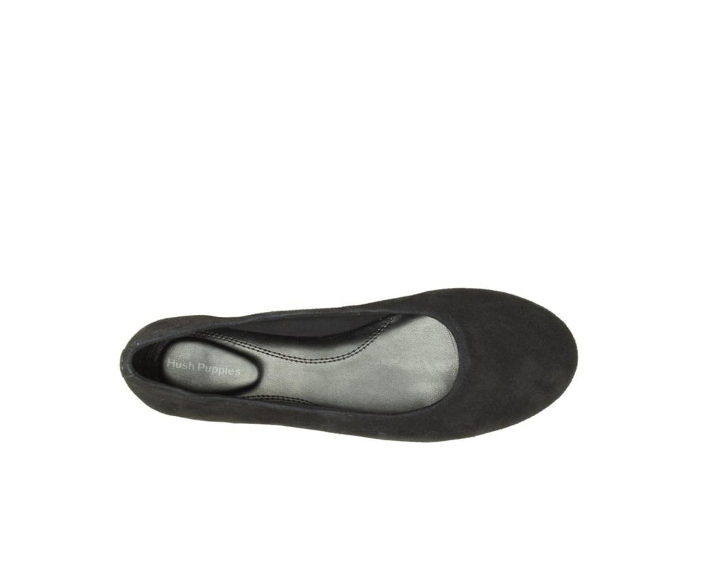 Women Flats &amp; Slip-Ons | Hush Puppies Kendal Ballet Perfect Fit Black Suede