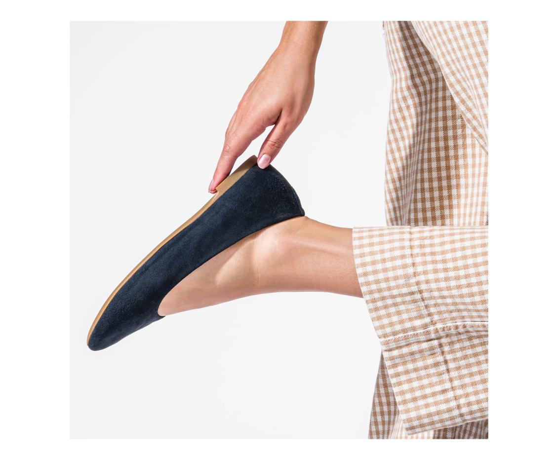 Women Flats &amp; Slip-Ons | Hush Puppies Kendal Ballet Perfect Fit Black Suede