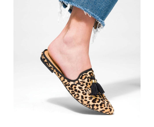 Women Flats &amp; Slip-Ons | Hush Puppies Sadie Tassel Mule Leopard Calf Hair