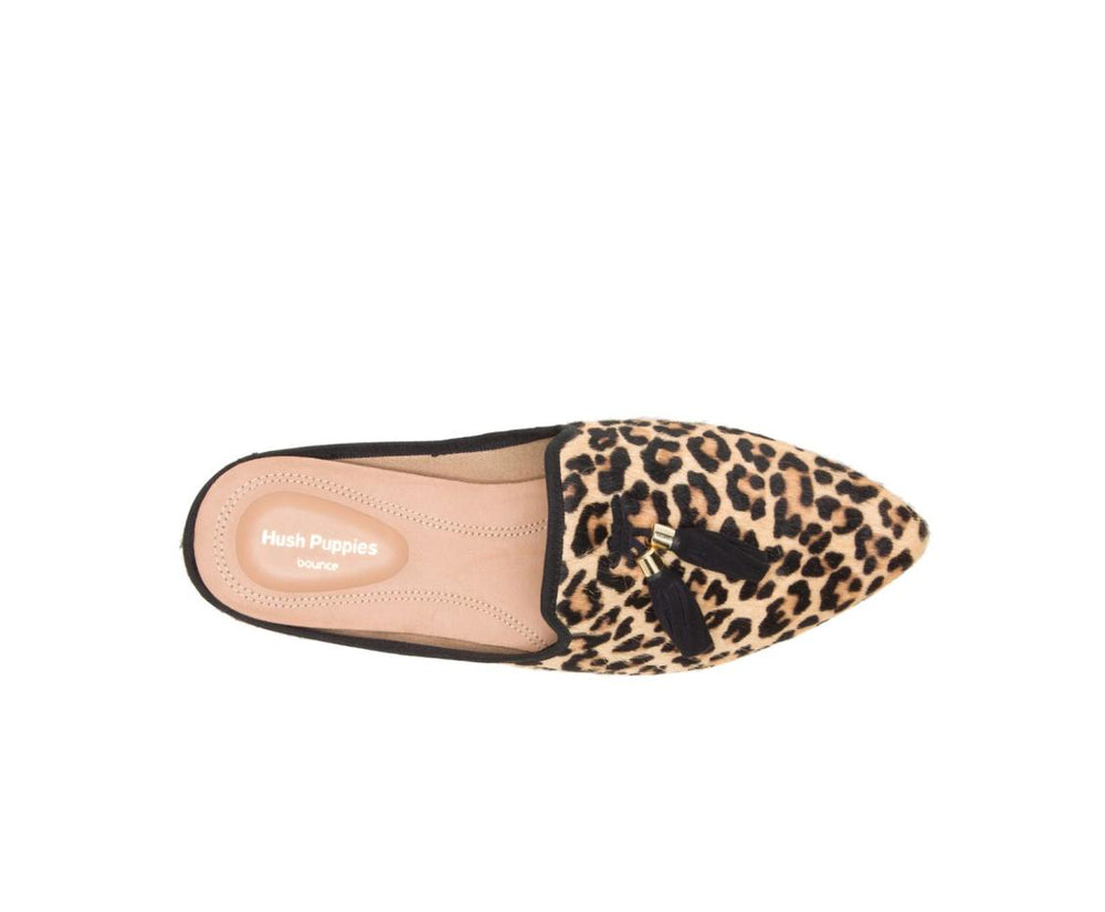 Women Flats &amp; Slip-Ons | Hush Puppies Sadie Tassel Mule Leopard Calf Hair