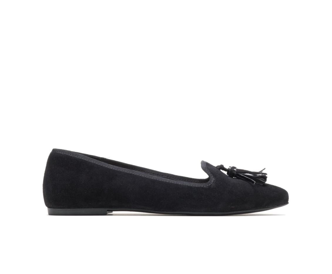 Women Flats &amp; Slip-Ons | Hush Puppies Sadie Tassel Slip-On Black Suede