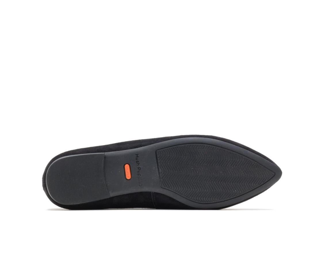 Women Flats &amp; Slip-Ons | Hush Puppies Sadie Tassel Slip-On Black Suede