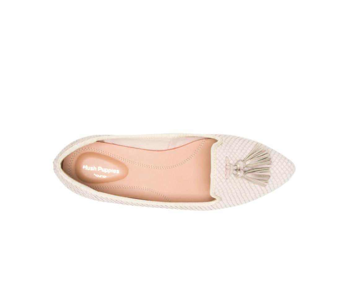 Women Flats &amp; Slip-Ons | Hush Puppies Sadie Tassel Slip-On Eggnog Cobra Leather
