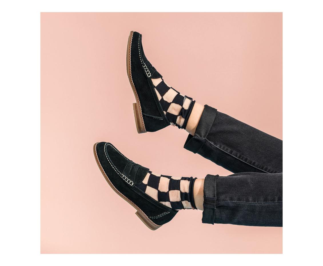 Women Flats &amp; Slip-Ons | Hush Puppies Wren Loafer Black Suede