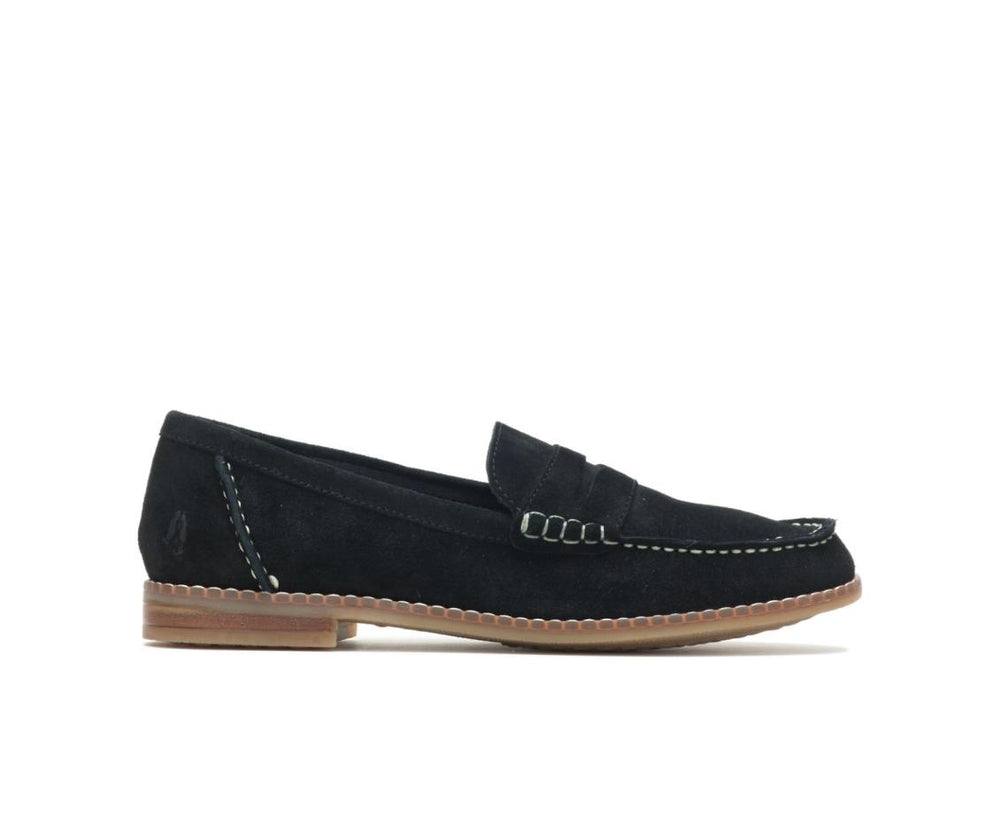 Women Flats &amp; Slip-Ons | Hush Puppies Wren Loafer Black Suede