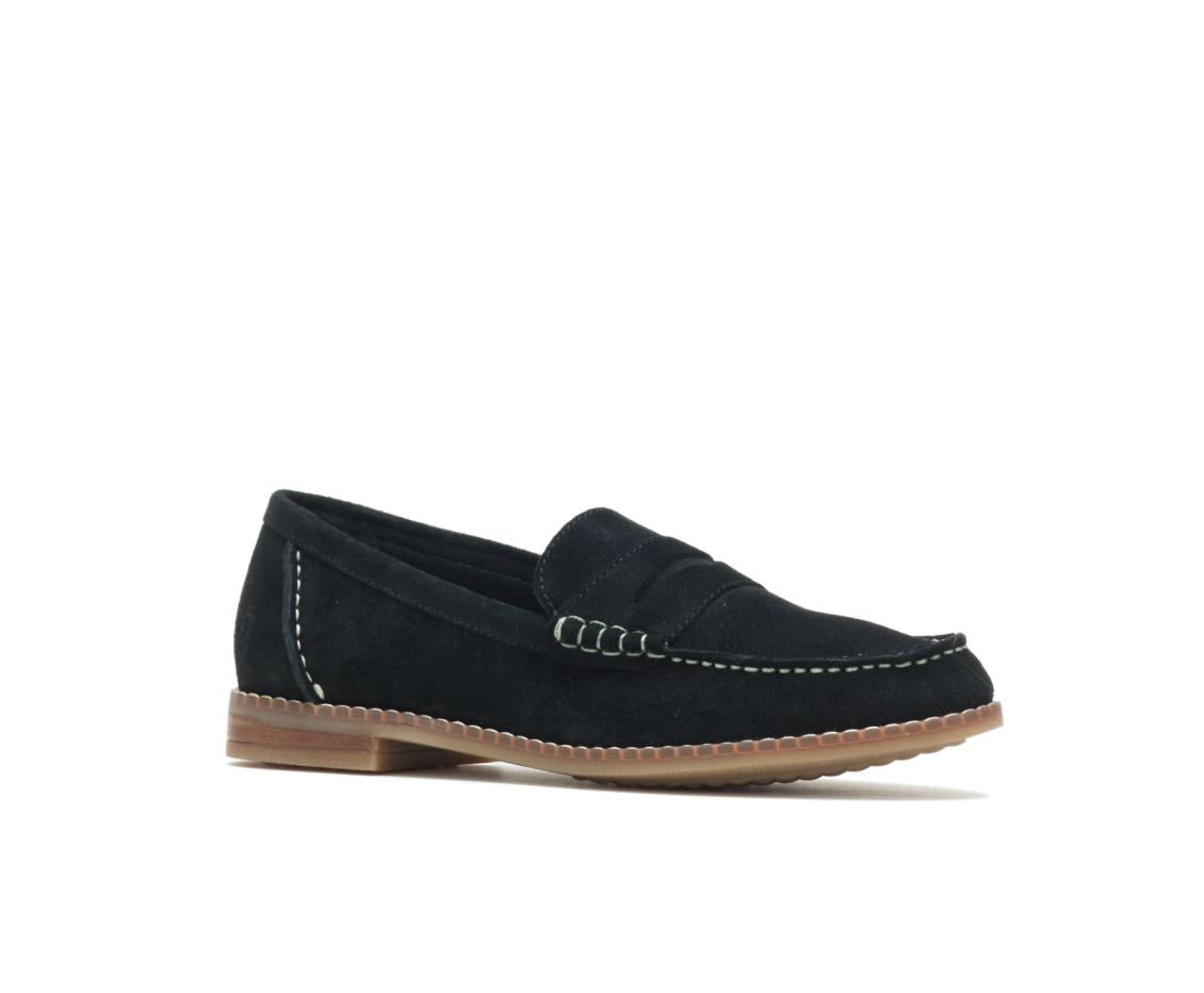 Women Flats &amp; Slip-Ons | Hush Puppies Wren Loafer Black Suede