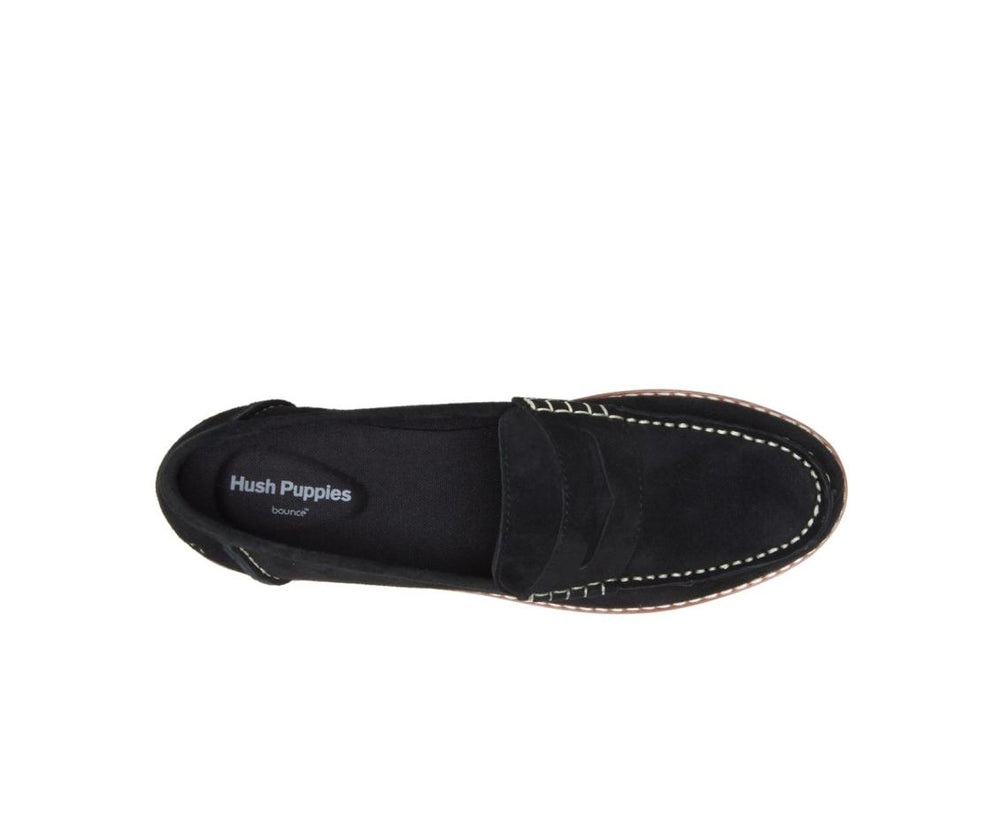 Women Flats &amp; Slip-Ons | Hush Puppies Wren Loafer Black Suede