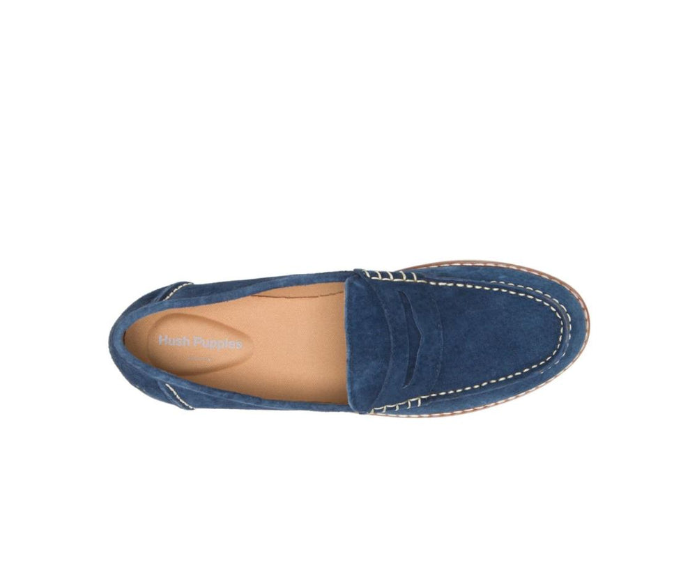 Women Flats &amp; Slip-Ons | Hush Puppies Wren Loafer Navy Suede