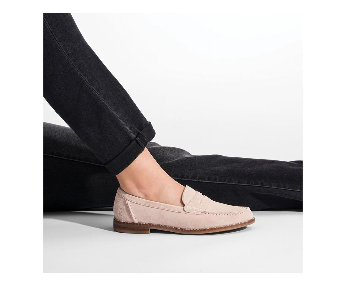 Women Flats &amp; Slip-Ons | Hush Puppies Wren Loafer Pale Pink Suede