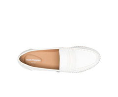 Women Flats &amp; Slip-Ons | Hush Puppies Wren Loafer White Suede